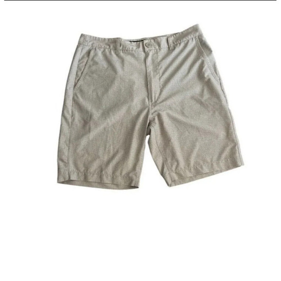 CSG Mens Board Shorts Size 38 Pockets Unlined Hybrid Swim Trunks Brown Nylon - Picture 1 of 9